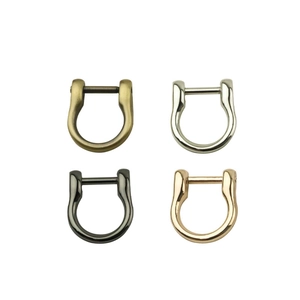 U-shaped screw D-ring shackles in bronze, silver, gun black, and light gold metal finishes