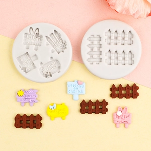 Stampi in silicone per segnali e recinzioni per torte fondente e artigianato fai-da-te