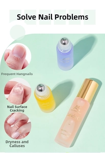 Set de tres botes de aceite para cutículas con roll-on para reparación de uñas