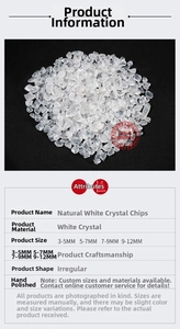 Close-up of polished natural clear quartz chips in various sizes for crystal purification