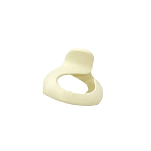 Matte cream claw clip for high ponytail styling, minimalist acrylic shark hair accessory