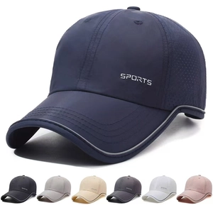 Quick Dry Sports Baseball Cap Reflective Strip Breathable Mesh Outdoor Sun Protection Adjustable Hat