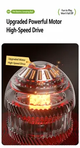 Detail of upgraded high-speed motor with gears for electric jumping dog ball toy
