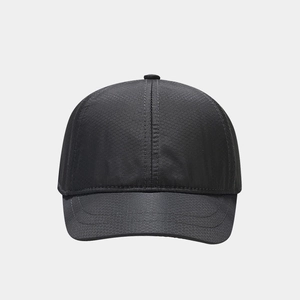 Quick-dry dark grey baseball cap with honeycomb texture for outdoor sports and hiking