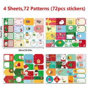 72-piece Christmas gift tag stickers with To-From labels across four large sheets