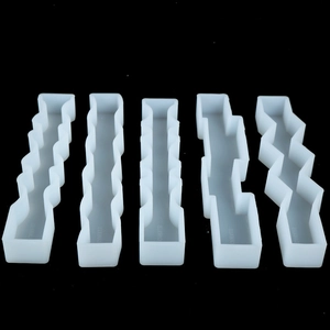 5-piece set of translucent silicone molds for DIY resin handles and geometric art crafts