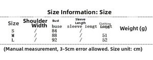 Size chart for halter backless top and high waist skirt set with measurements in centimeters