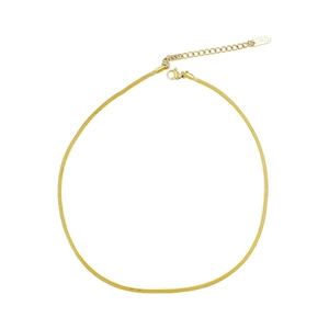 Goldene Schlangenkette aus Edelstahl mit Karabinerverschluss und verstellbarer Verlängerung
