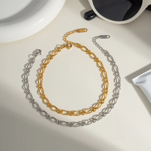 Minimalist Stainless Steel Anklet For Women Non Fading Waterproof Link Chain Foot Jewelry Adjustable Summer Beach Accessory