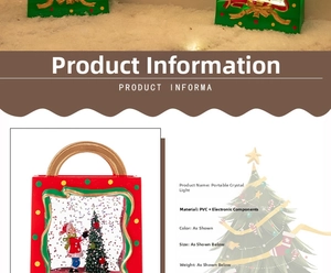 Close-up of portable Christmas water globe lamp featuring Santa and miniature snow scene