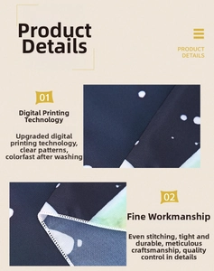 Close-up of digital printing details and even edge stitching on sunflower tapestry