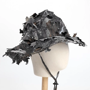 Detail of 3D leaf camo boonie hat featuring textured bionic foliage for outdoor hunting
