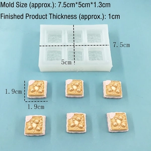Food-grade silicone mini bear chocolate mold for baking and clay with size specifications