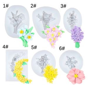 Flower Silicone Molds Butterfly Orchid Lavender Osmanthus Shapes For Fondant Chocolate DIY Candle Resin Gypsum Crafts