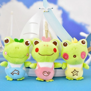 Lindo Llavero de Peluche de Rana de Dibujos Animados Suave Juguete Animal Colgante de Bolsa Para Niños Mujeres Regalo Accesorios de Llavero