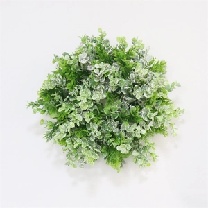 Artificial Eucalyptus Wreath Frosted Plastic Greenery Garland Wall Hanging Door Decor For Home Wedding Christmas Party