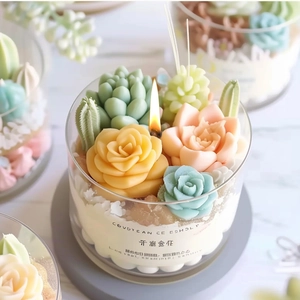 Moules en silicone succulentes et roses 3D pour bougies parfumées DIY et plâtre artisanal