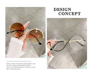 Detailed comparison of vintage metal semi-rimless sunglasses in gold and black frames