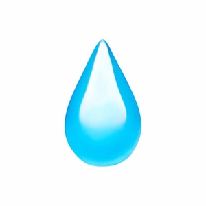Minimalist blue gradient water drop acrylic hair accessory with a glossy resin finish