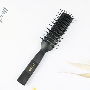 Men's Styling Vent Brush Anti Static Heat Resistant Hollow Skeleton Hair Comb For Pompadour Slicked Back ABS Plastic