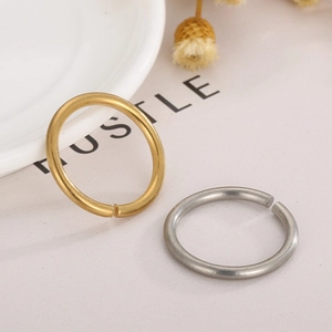Polished gold and silver stainless steel jump rings for DIY jewelry making and craft