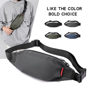 Waterproof nylon crossbody bag for men in four colors with adjustable buckle strap