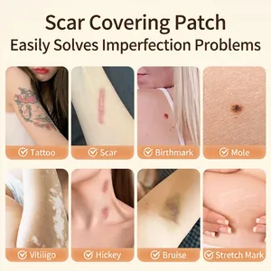 Waterproof concealer patches for covering tattoos, scars, birthmarks and stretch marks