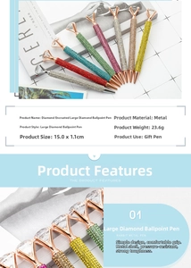 Detailed view of colorful crystal diamond pens in various vibrant barrel finishes