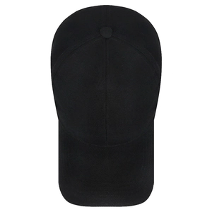 Classic black six-panel baseball cap with curved brim for men and women outdoors