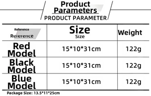Size chart showing dimensions and weight for Christmas reindeer gnome plush decorations