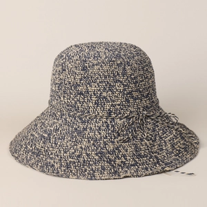 Chapeau De Soleil En Paille De Papier Femme À Bord Large Pliable Tissé À La Main Couleur Mixte Protection Solaire Plage Été