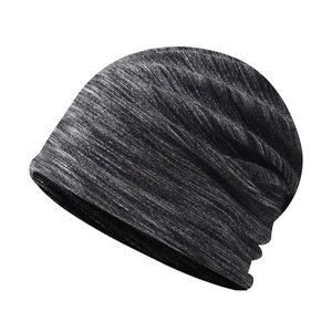 Slouchy Beanie Hat Cotton Knit Breathable All Season Melange Marl Texture Soft Skull Cap For Men And Women