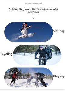 Winter thermal gloves shown in skiing and outdoor activities for extreme cold protection