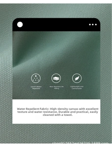 Detailed close-up of water-resistant mint green high-density canvas material for bags
