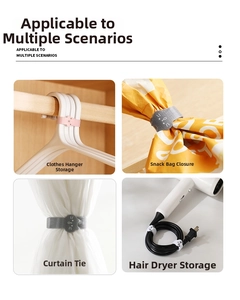 Versatile Velcro ties for cable management, kitchen storage, and home organizing uses