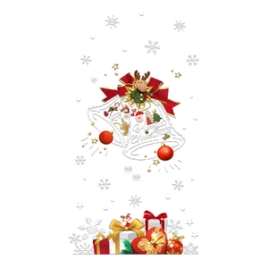 Christmas window stickers with Merry Christmas bells and reindeer for festive shop decor
