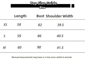 Size chart for Tencel wool V-neck T-shirt showing length, chest and shoulder measurements