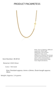 Macro detail of S925 sterling silver cross pendant with 18k gold plating finish