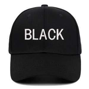 Koreanischer Stil Damen Baumwolle Baseballkappe Mit BLACK Buchstaben Stickerei Verstellbar Sonnenhut Outdoor Casual Sport Hut