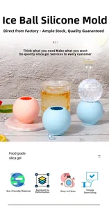 Silikonform für Eiskugeln im Set, rosa und hellblaues lebensmittelechtes Silikonmaterial