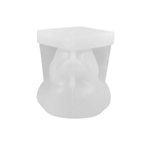 Stampo in silicone 3D a forma di bulldog per candele profumate e artigianato in resina