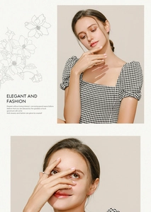 Close-up of minimalist 925 silver opal ring on model's hand with aesthetic floral art