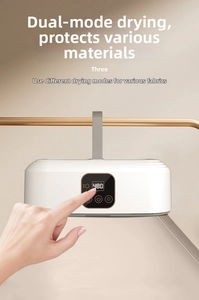 Detail of portable dryer with dual-mode drying LCD touch screen and hanging strap
