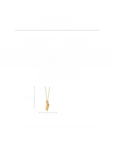 Detailed size chart for koi fish pendant necklace with 52cm chain and zirconia inlay