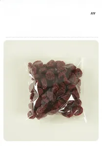 Realistic dried cranberry food model in transparent plastic bag for play food set
