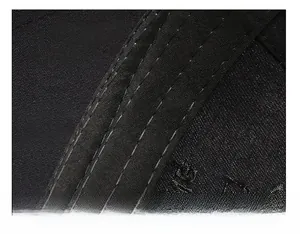 Detailed macro view of reinforced sweatband with precise stitching on baseball cap