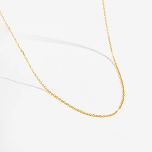 Classic minimalist gold S925 sterling silver thin chain necklace in polished finish