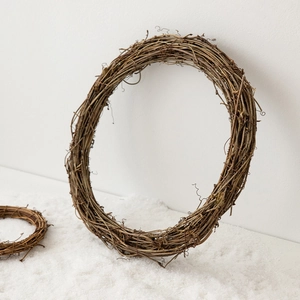 Natural brown vine wreaths for Christmas DIY decor in various sizes and rustic styles