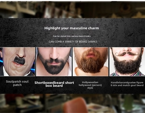 Detailed chart showing various men's beard styles and facial hair grooming options