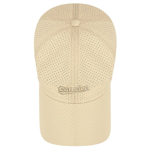 Light beige quick-dry mesh baseball cap with Consice 3D embroidery and breathable design